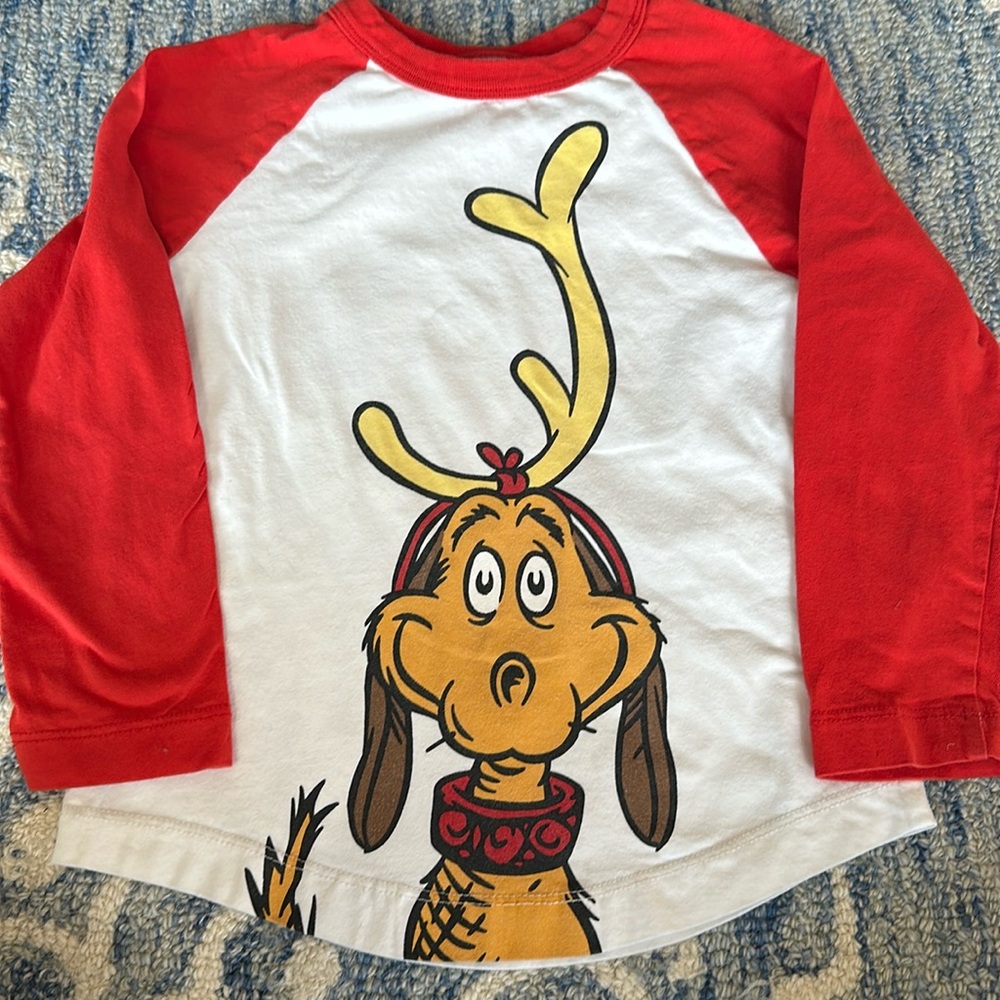 Hanna Andersson how the grinch stole Xmas Max T-shirt size 5 110CM